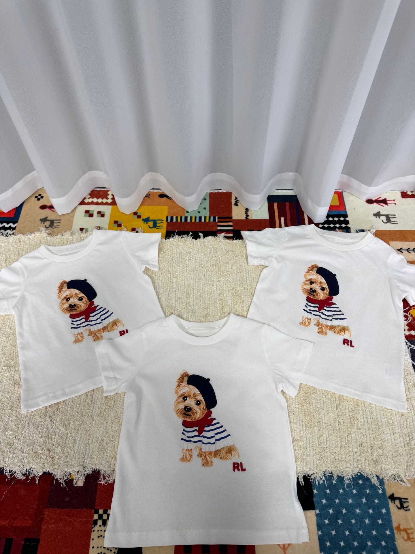 Children's Ruff Cute Puppy Short-sleeved Shirt Children's T-shirt