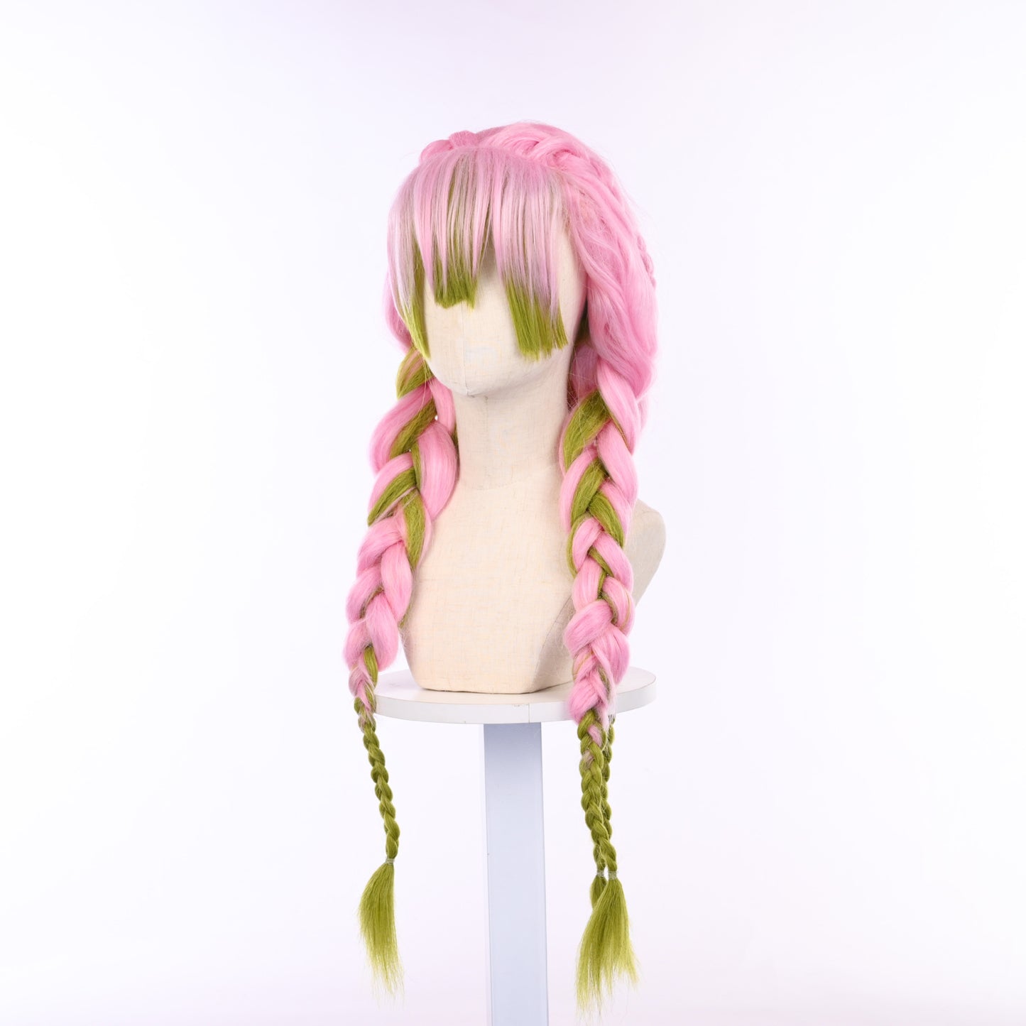 Anime No Honey Glass Pink Green Pick Dyed Whole Head Cos Wig