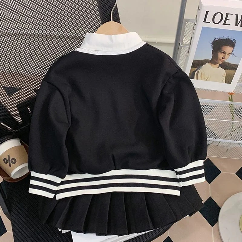 Children's Skirt Korean College Style Trendy Three-piece Children's Suit