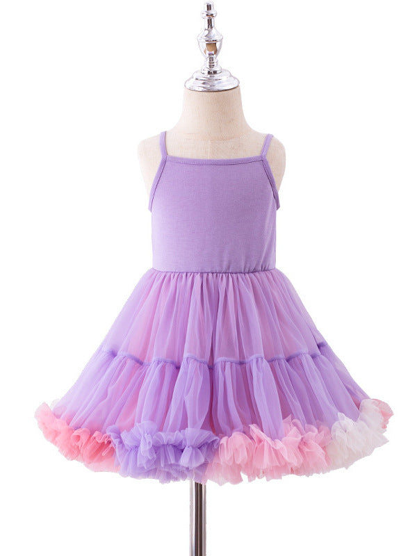 Leaf Clothing Straps Summer Princess Dance Children's Dress