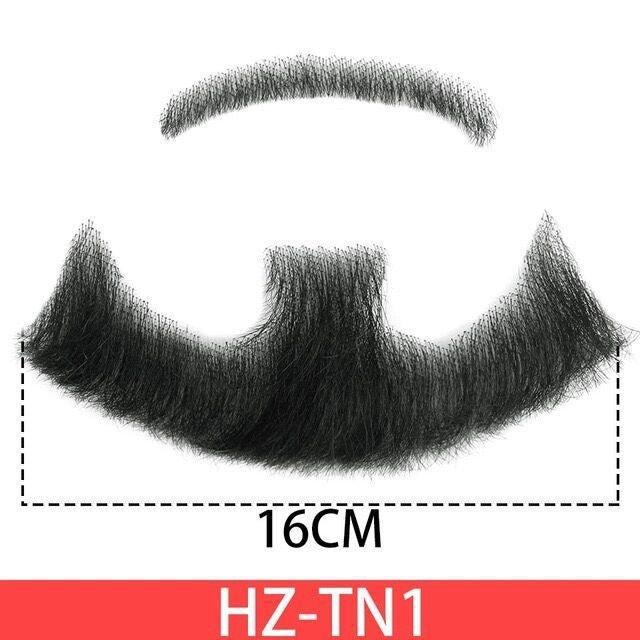 Men's Tin Beard Handlebar Mustache Invisible Realistic Other Wig
