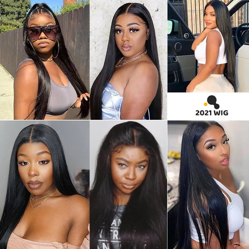 Front Lace Natural Realistic Daily Use Black Long Straight Wig