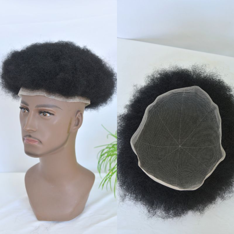 Explosion African Curvature Curly Full Hand Real Hair Wig