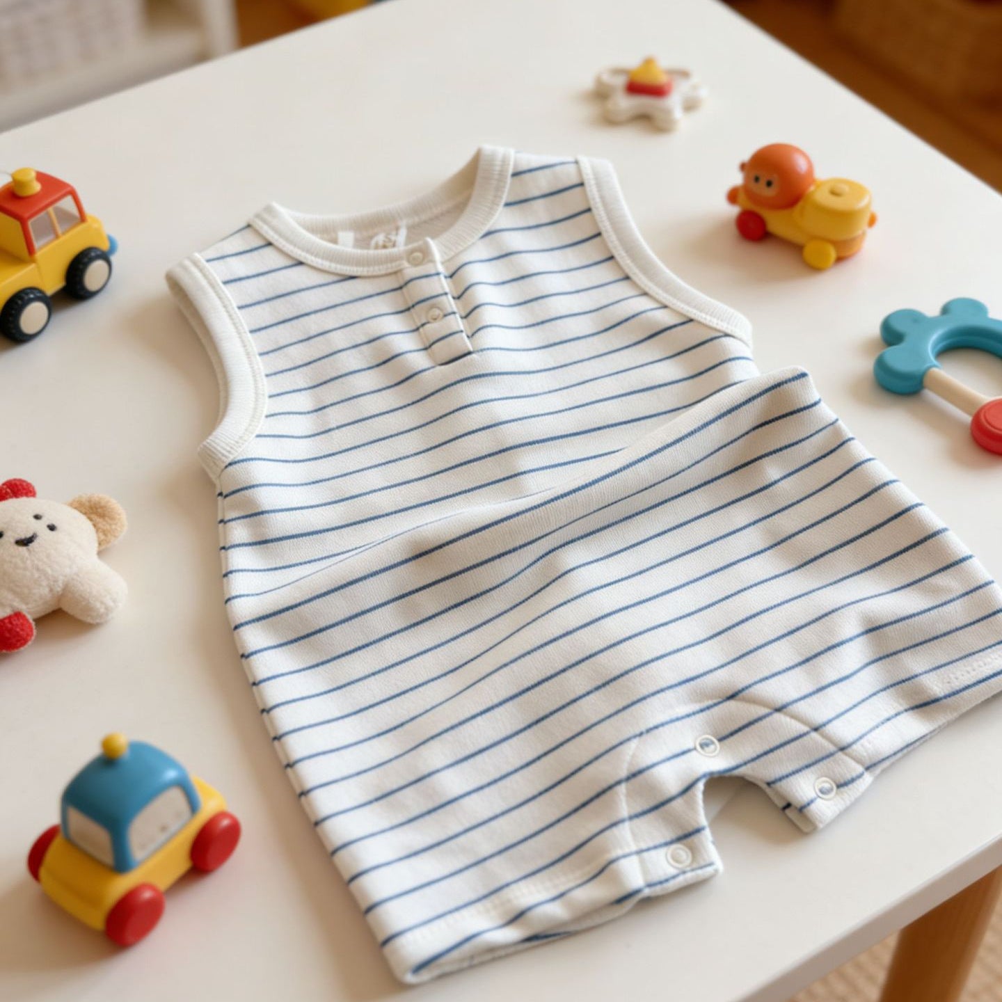 Women's & Men's Summer Sleeveless Striped Jumpsuit Boys Thin Jumpsuit, Climbing Suit