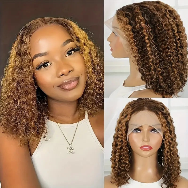 Front Lace Small Volume Female Fluffy Natural Wig Short Curly Hair