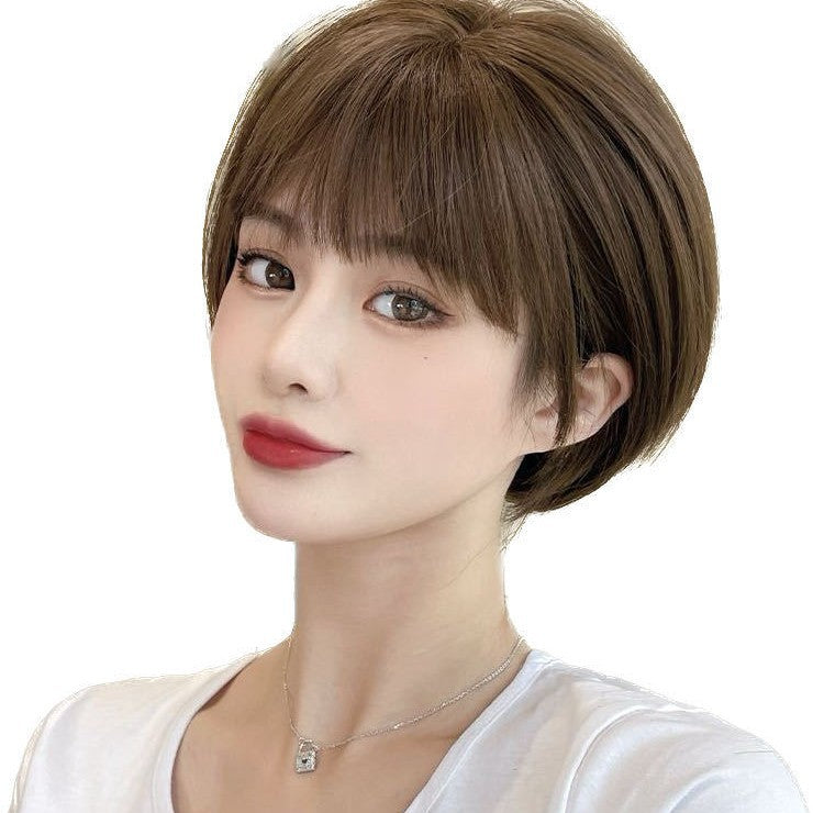 Human Head Female Natural Fashion Long Real Hair Wig