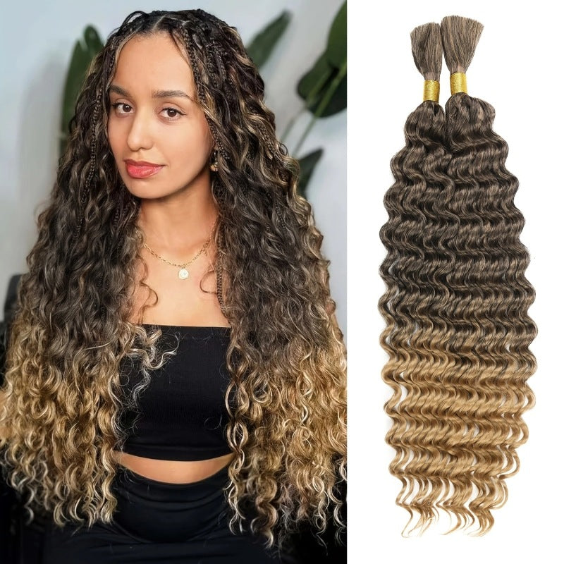 Chemical Fiber Hair Bundle Body Weave Knitting Crochet Long Curly Other Wig