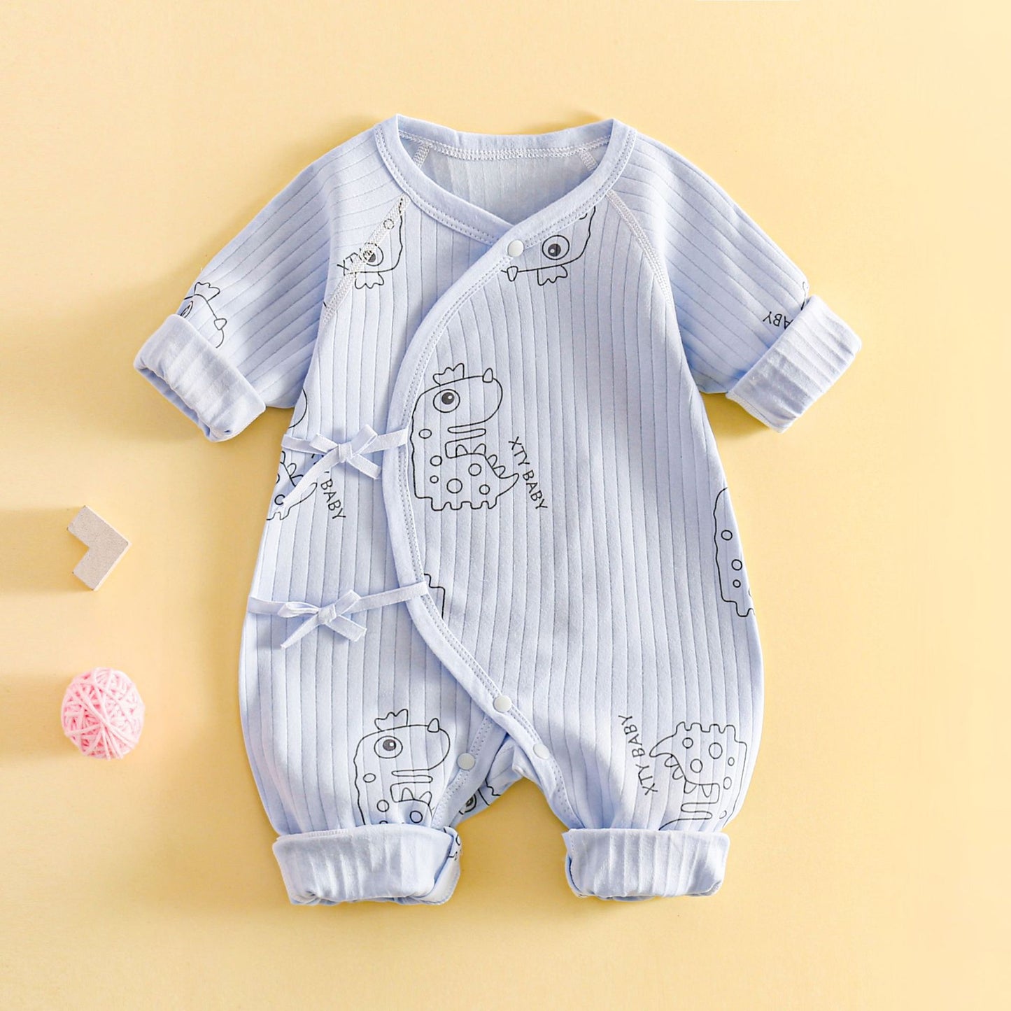 Rompers Born Boneless Cotton Closed Bellyband Crawling Jumpsuit, Climbing Suit