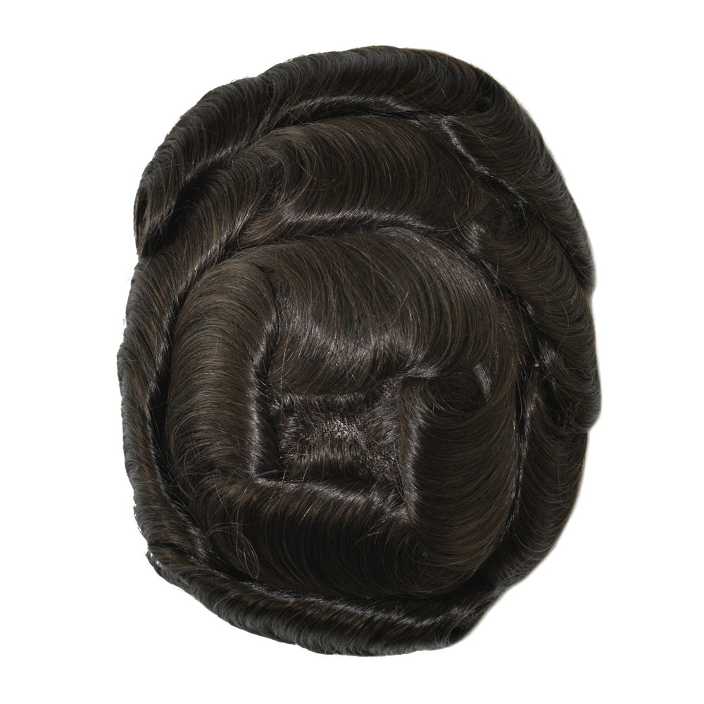 Men's Human Wigs Hair Piece Strong Breathable Men's Wig