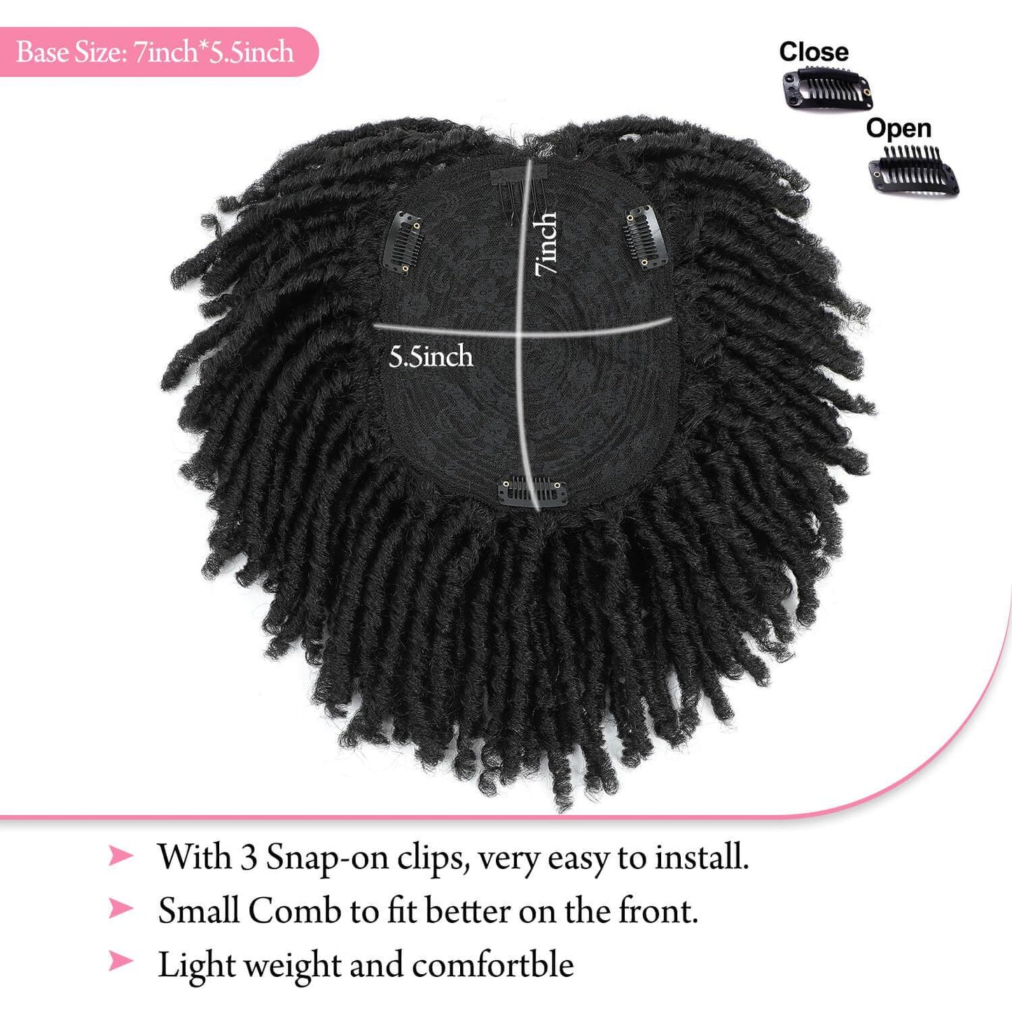 African Spiral Mesh Plate Dreadlocks Curly Long Hair Wig