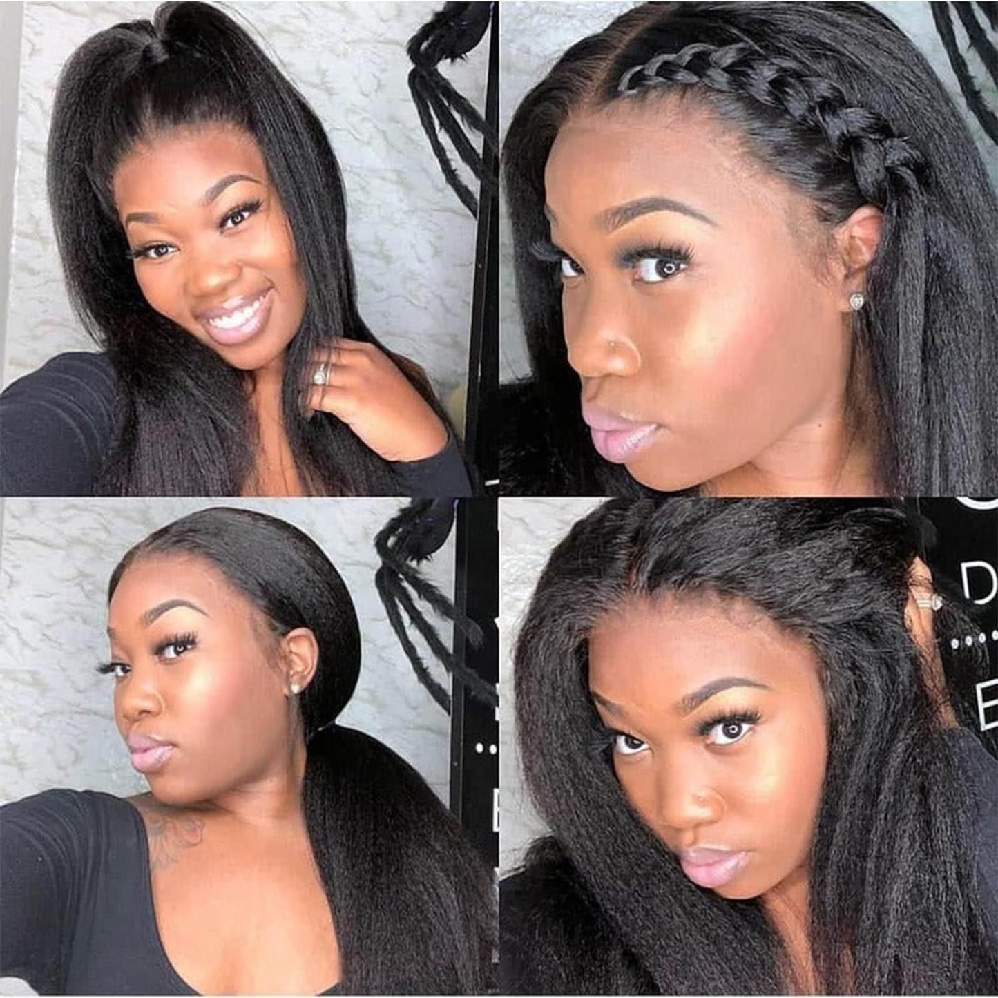 Comfortable Chemical Fiber Straight Hair African Wig Long Curls