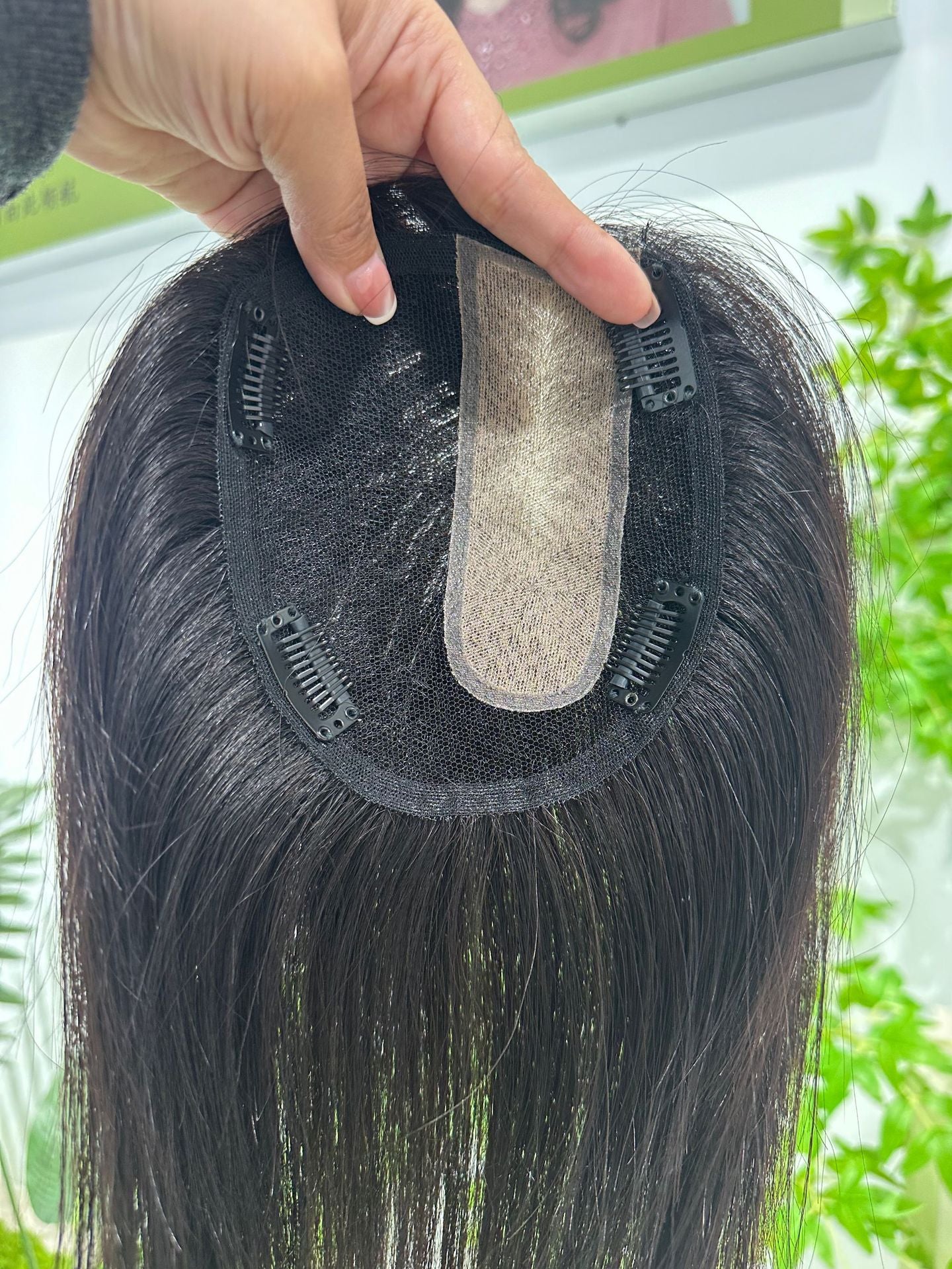 Woven Swiss Net Plus Set Human Hair Fluffy Light Invisible Wig