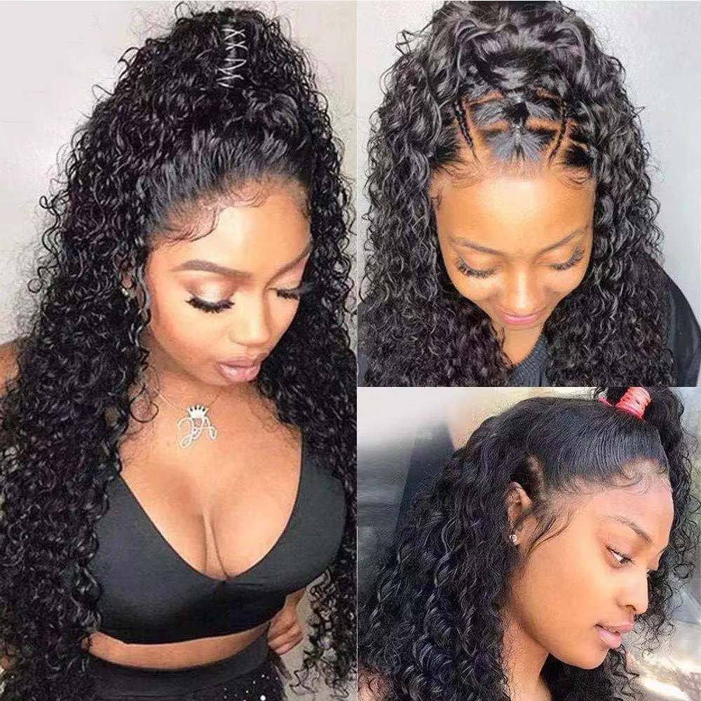 Hair Front Lace Medium Chemical Fiber Wig Long Curls