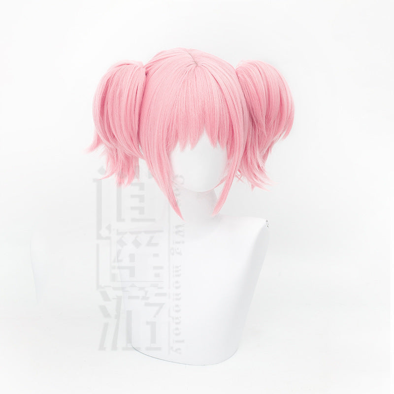 Travel Magi Square Pink Short Double Cos Wig