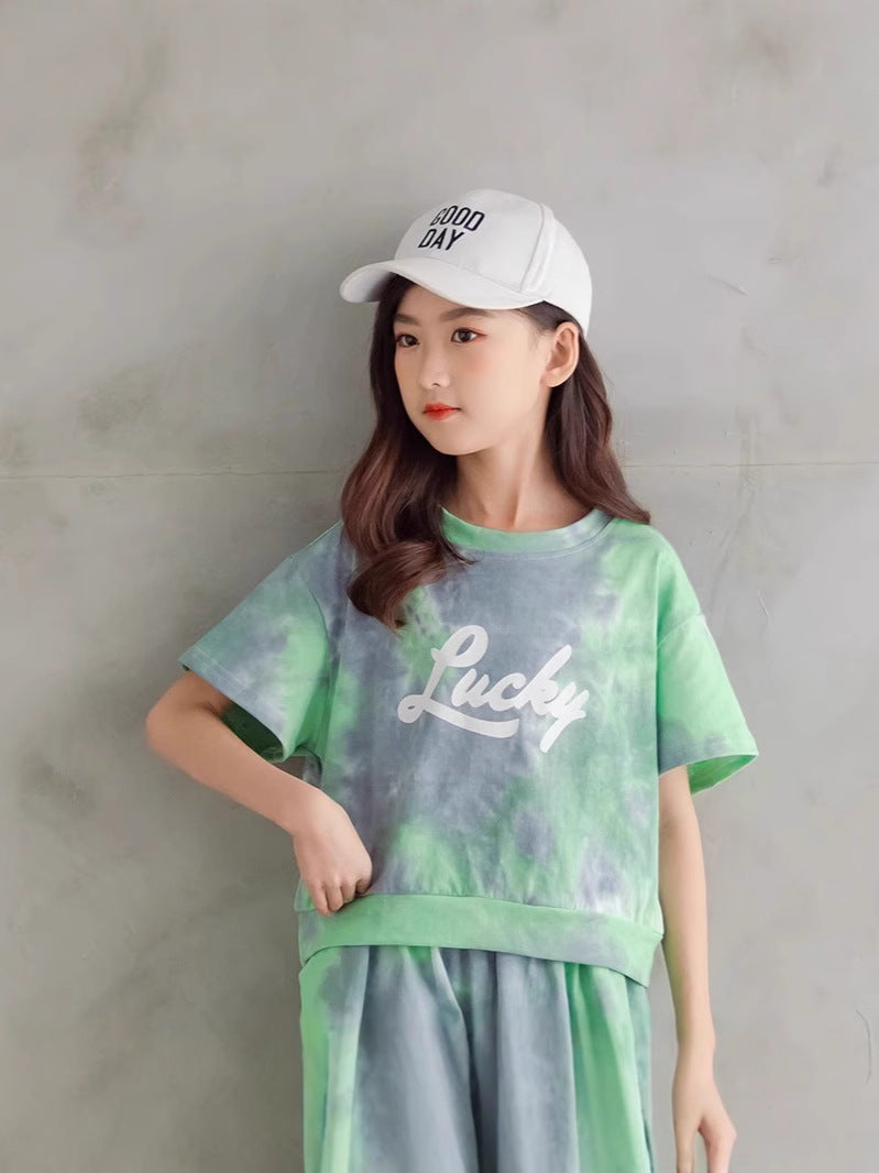 Children's Summer Sports Super Fashionable Clothing Little Printed Children's Suit