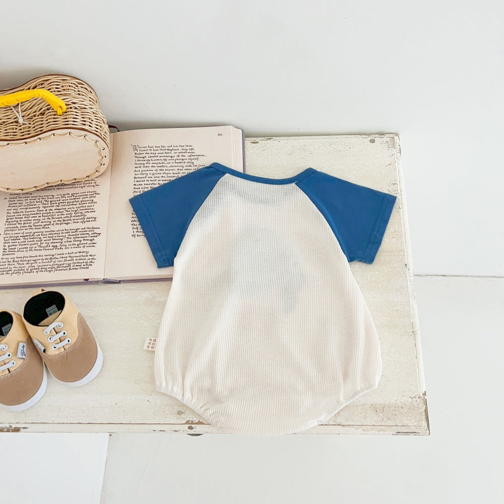 Infant Rompers Summer Penguin Short-sleeved Born Jumpsuit, Climbing Suit