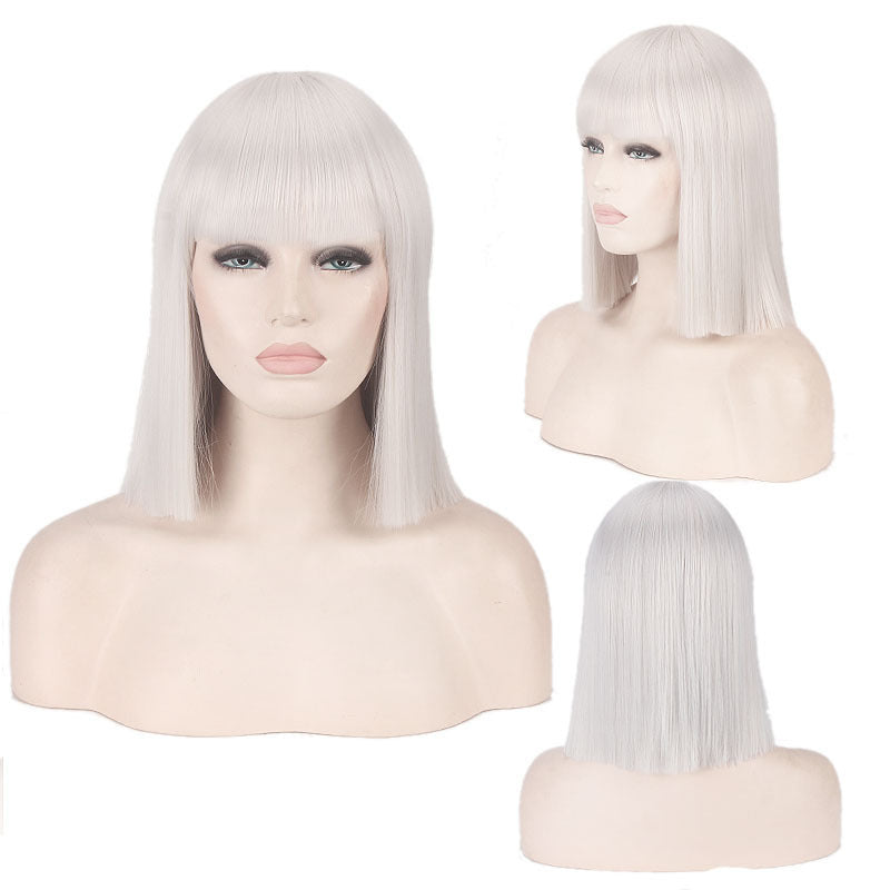Women's Daily Color Sheath Short Shoulder Straight Cos Wig