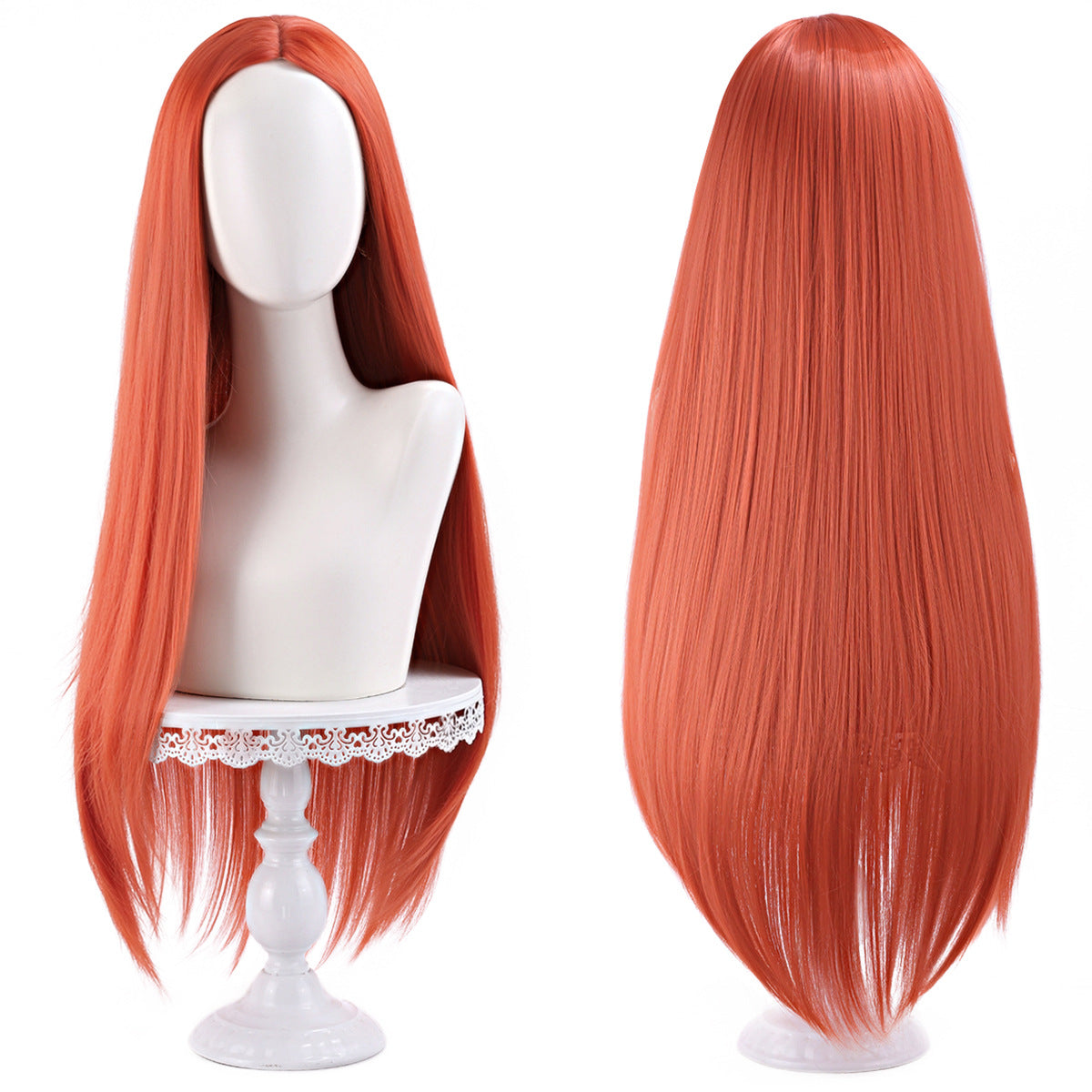 Main Universal Medium Scalp Black Hair Long Straight Wig