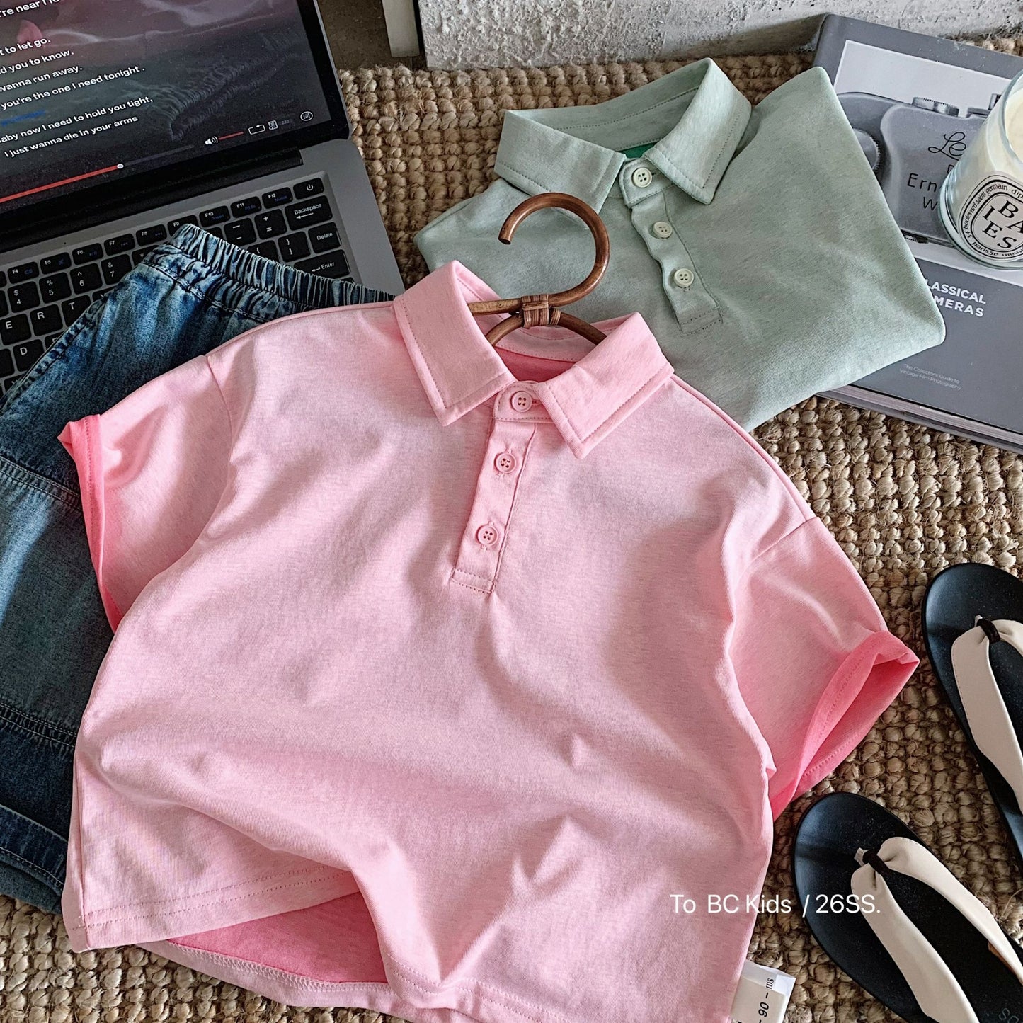 Children's Boy's Knitted Sweater Top Solid Color Children's T-shirt