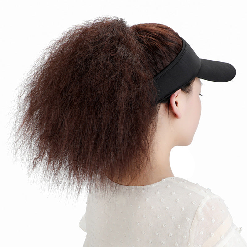 Stigma Curly Hair Integrated Hat Fashion Realistic Natural High Wig Long Curls