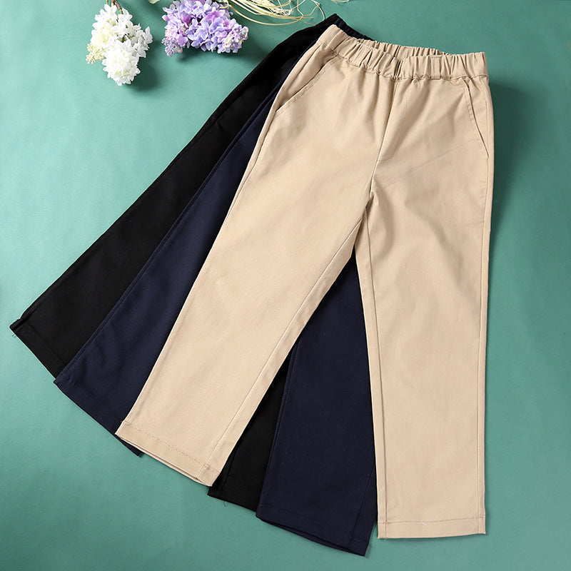 Women's & Men's Primary Khaki Casual Navy Blue Performance Clothes Children's Pants