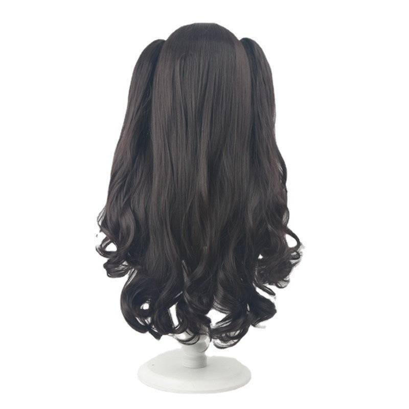 Night Double Ponytail Jaws Clamp Long Cos Wig