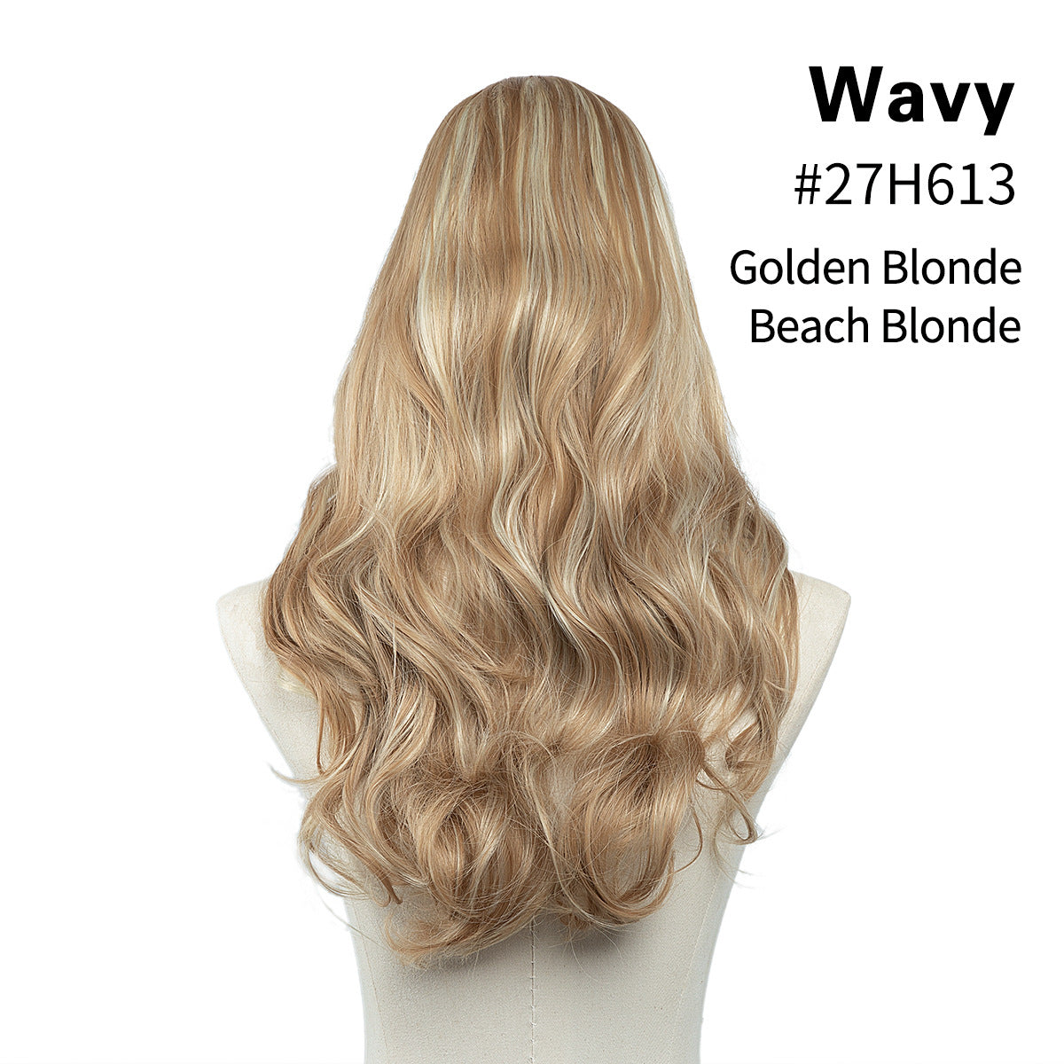 Female Long Curly Hair Big Wave Fluffy Natural U-shaped Wig
