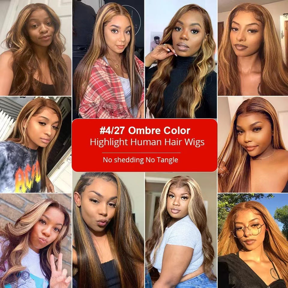Women's Front Lace Small Sheath Hair Head Long Straight Wig