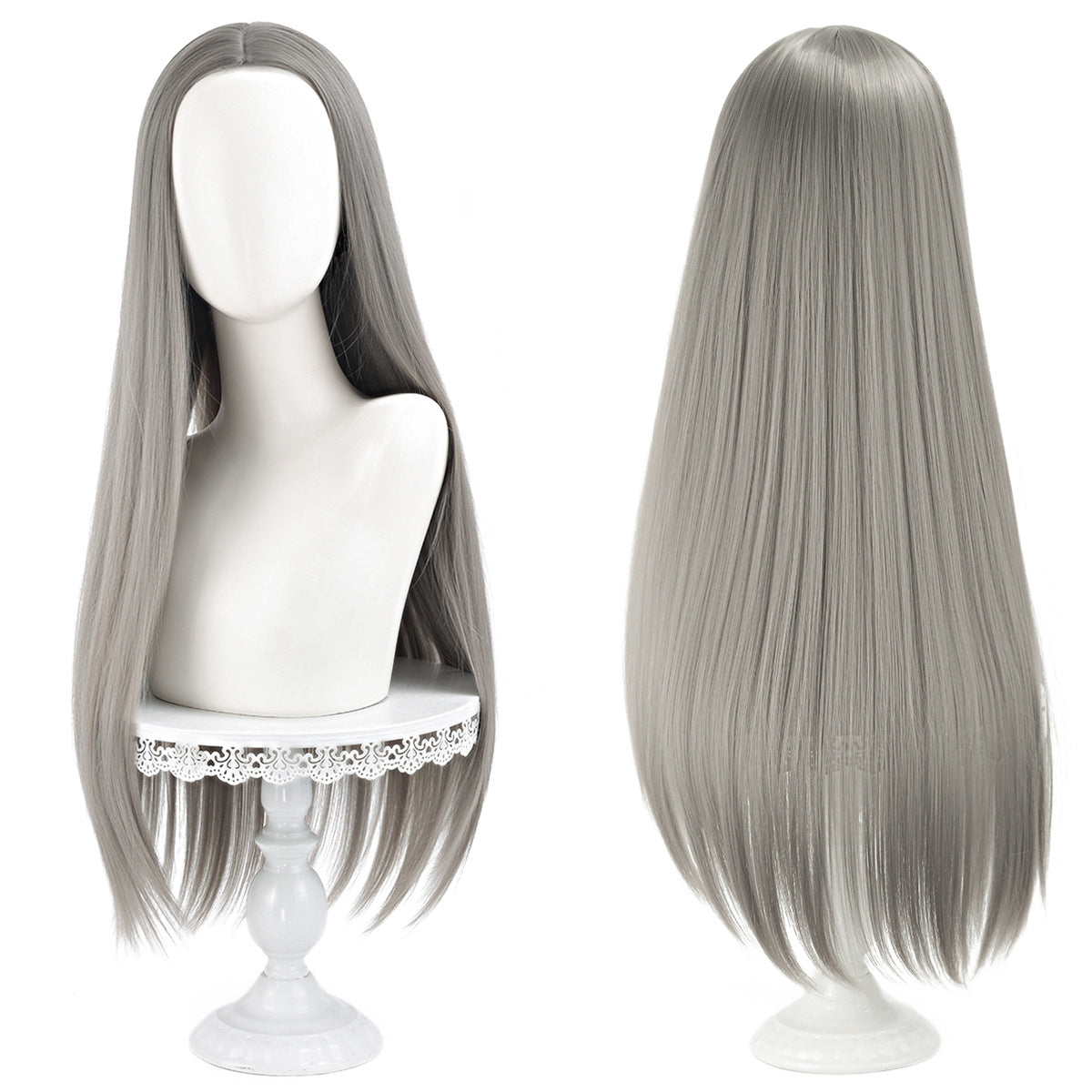 Main Universal Medium Scalp Black Hair Long Straight Wig