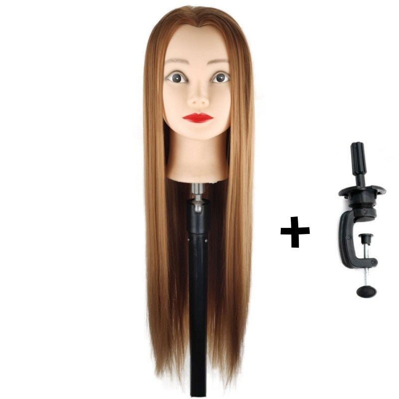 Model Head Mock Fiber Mannequin Hair Styling Updo Practice Other Wig