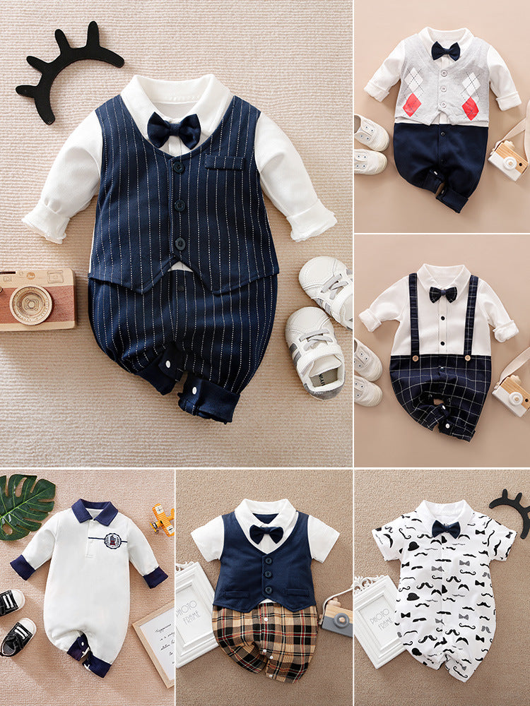 Class Gentleman Romper One Year Old Celebration Dress Jumpsuit, Climbing Suit