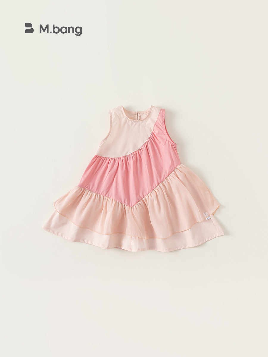 Children's Clothing Sleeveless Color-matching Summer Sundress Sweet Princess Children's Dress