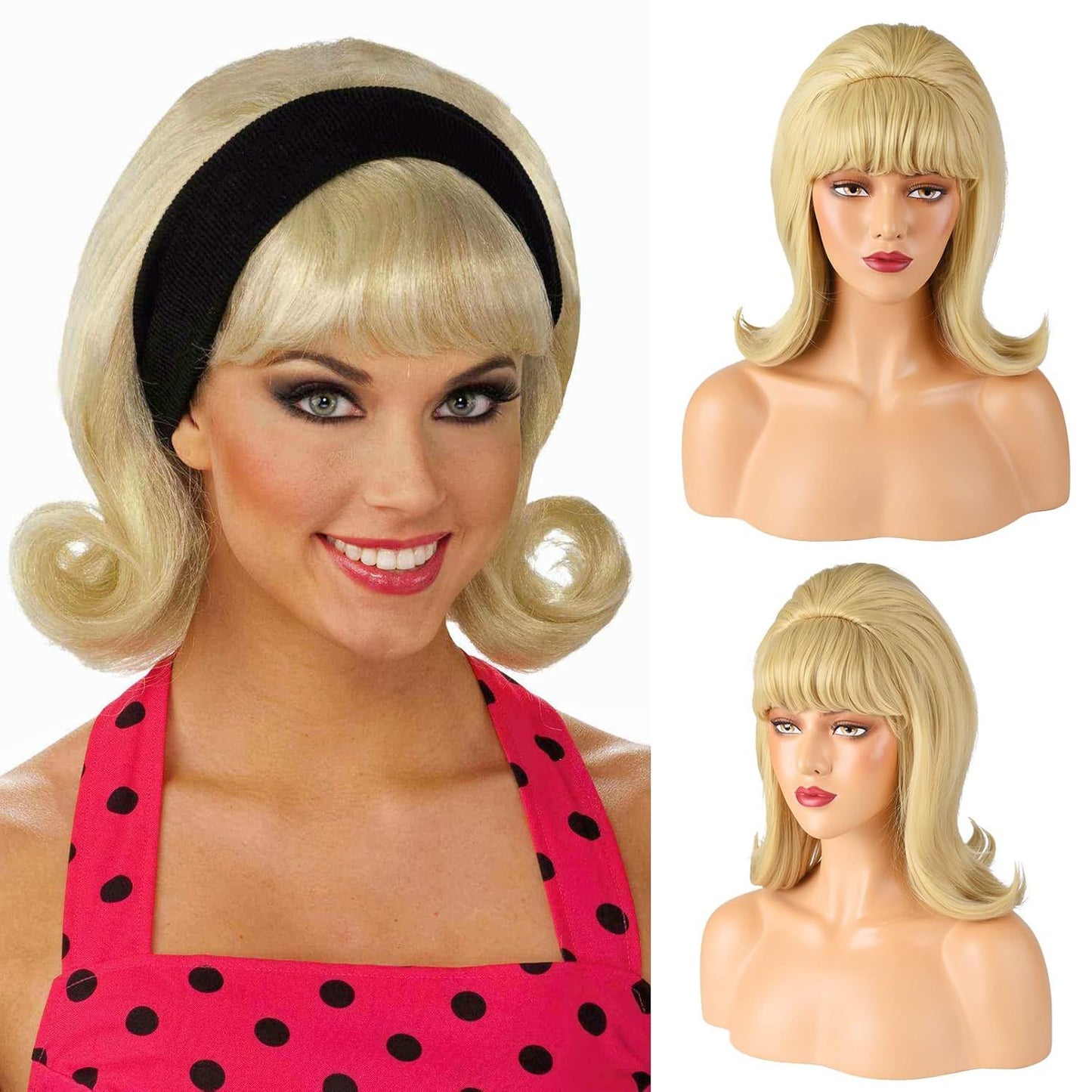 Women's Vintage Generation Bangs Synthetic Wigs Halloween Cos Wig