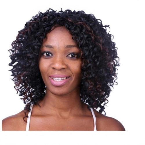 Women's Small Volume African Fluffy Explosion Chemical Fiber Wig Short Curly Hair