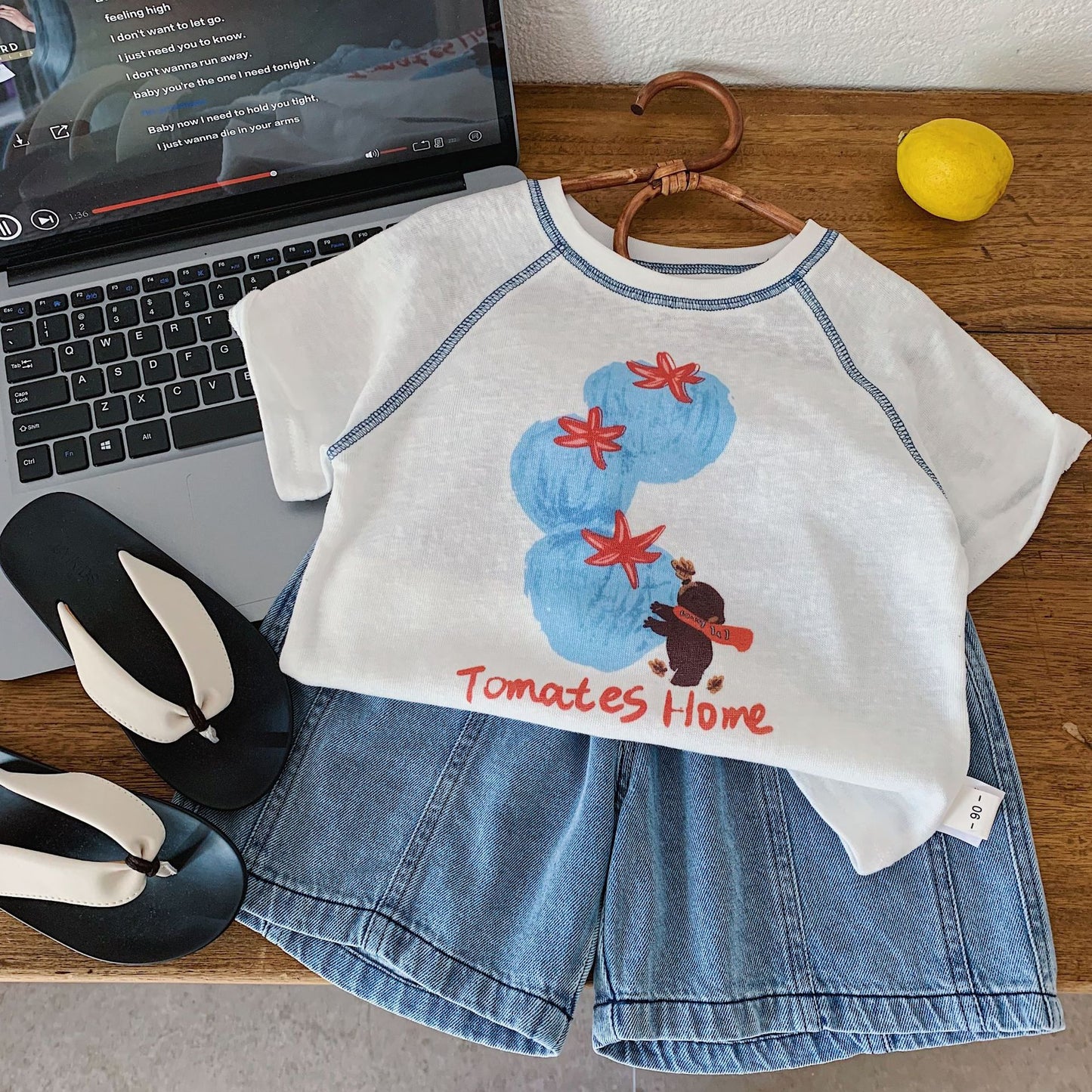 Children's Short-sleeved Summer Cartoon Printed Pullover Class Children's T-shirt