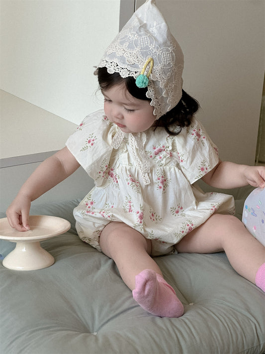 Children's Flower Jumpsuit Summer Clothes Thin Korean Style Clothing Jumpsuit, Climbing Suit