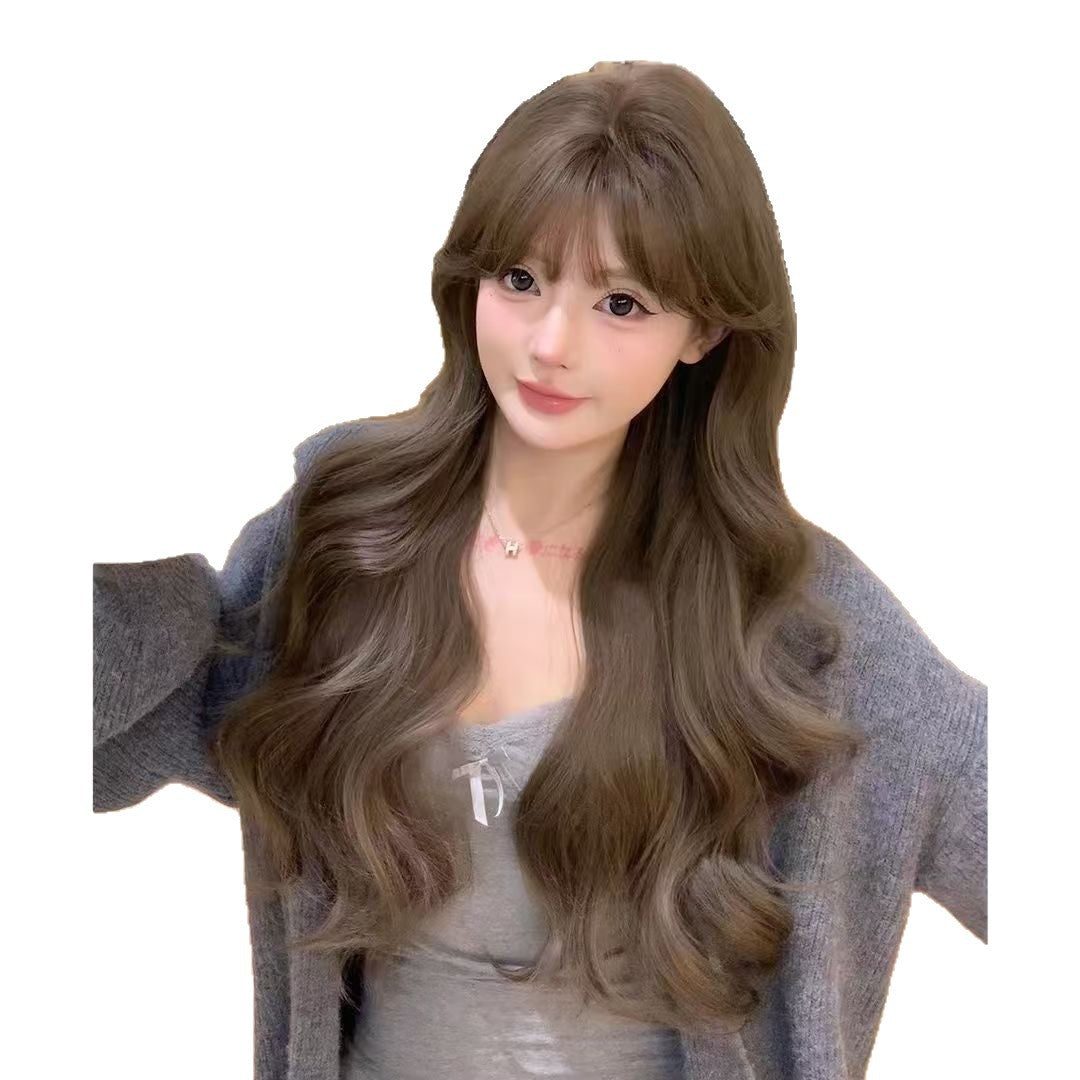 Heart Female Pure Desire Big Wave Curly Hair Full Top Wig Long Curls