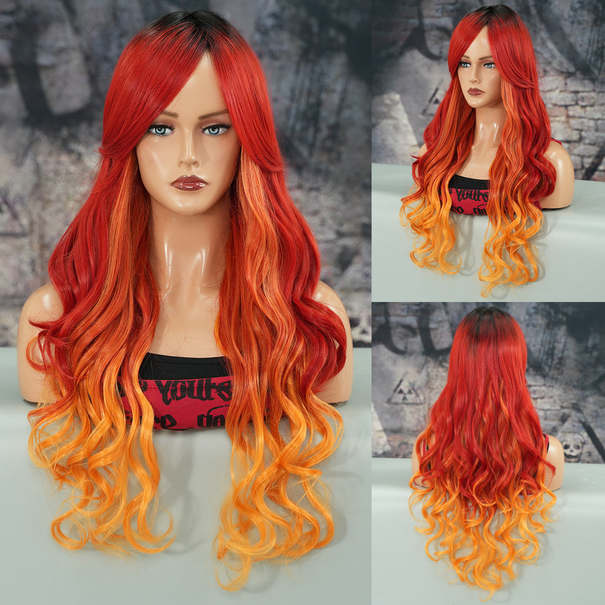 Barbie Long Curly Hair Bangs High Quality Cos Wig