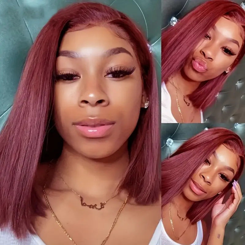 Popular Front Lace Long Bob Headgear Wig Short Straight Hair