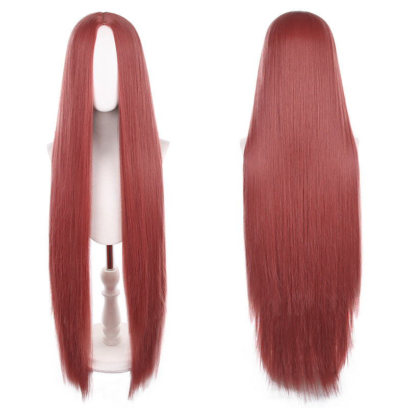 Mid-length Universal Long Straight Scalp Style Cos Wig