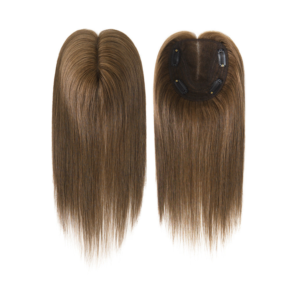White Human Wigs Ladies Hair Piece Long Straight Wig