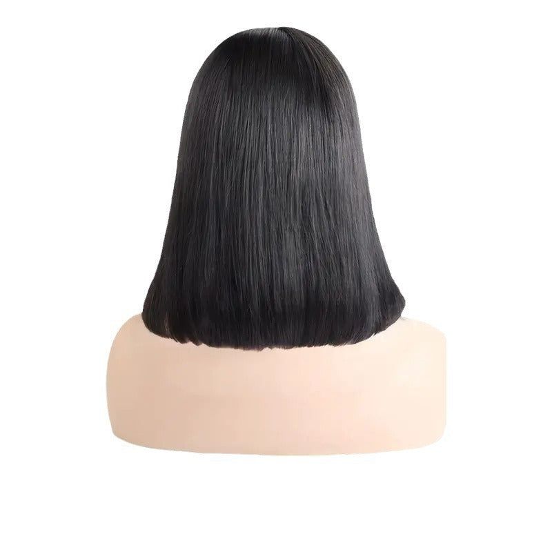 Popular Beautiful Lace Bob Sheath Front Wig Short Straight Hair