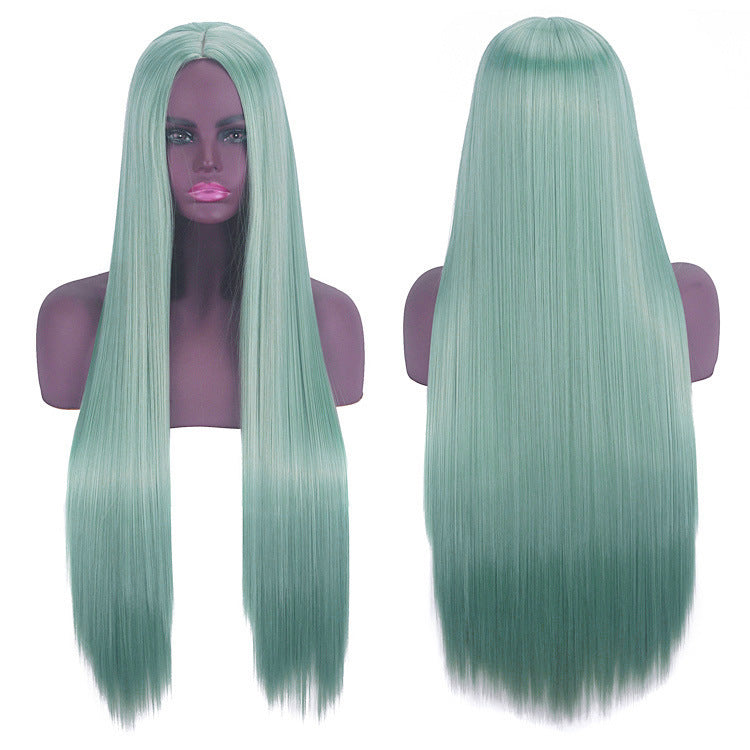 Universal Medium Scalp Black Long Straight Hair Cos Wig