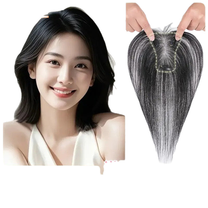 Invisible Seamless Set Covering Gray Hair Wig