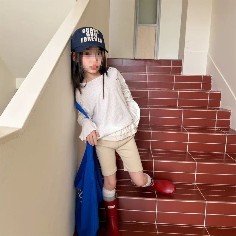 Children's Style Summer High Waist Leggings Lace Shorts Children's Pants