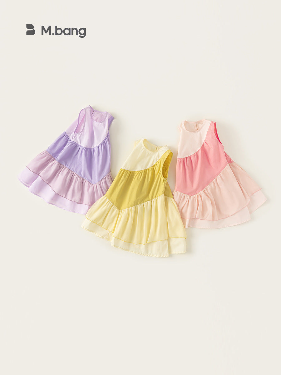 Children's Clothing Sleeveless Color-matching Summer Sundress Sweet Princess Children's Dress