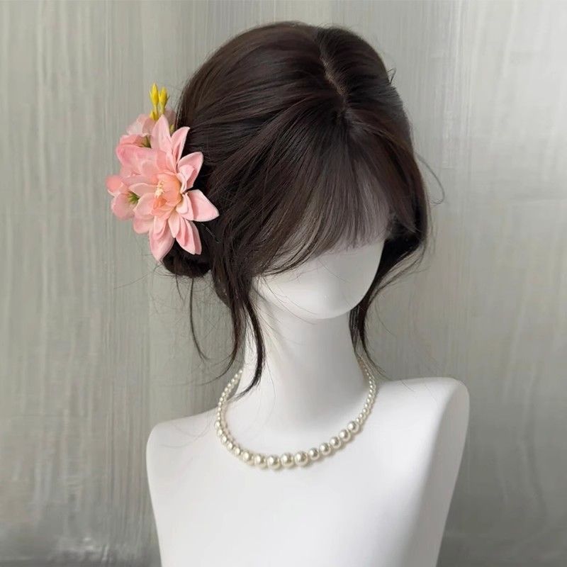 Hair Big Wave Natural Air Bangs Wig Long Curls