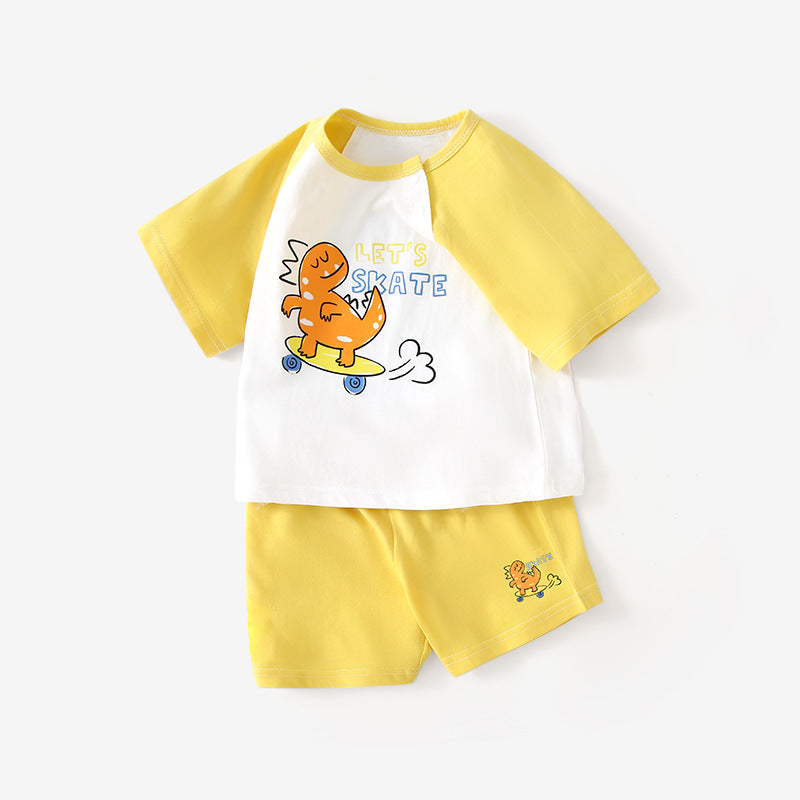 Short Sleeve Thin Boys Infant Clothes Toddler Children's Suit