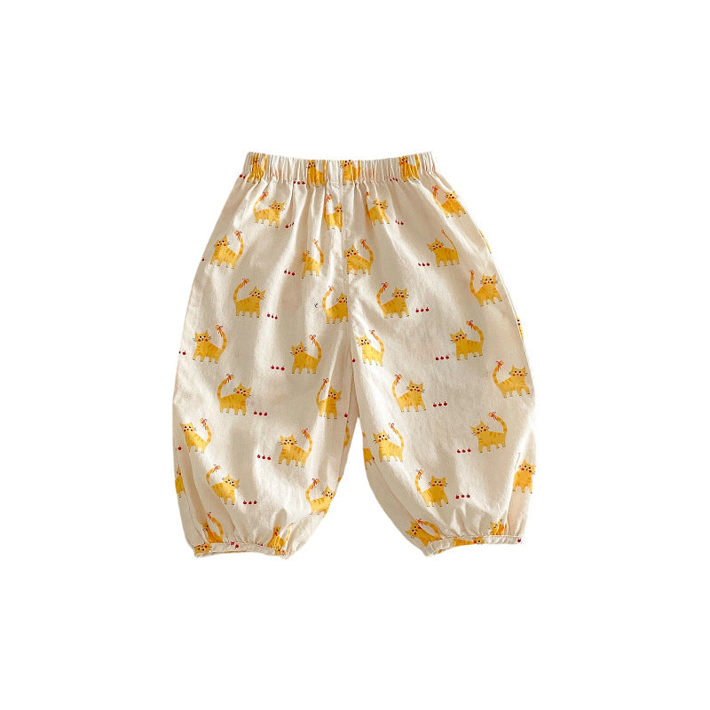Cartoon Summer Anti Mosquito Cute Full Printed Rabbit Children's Pants