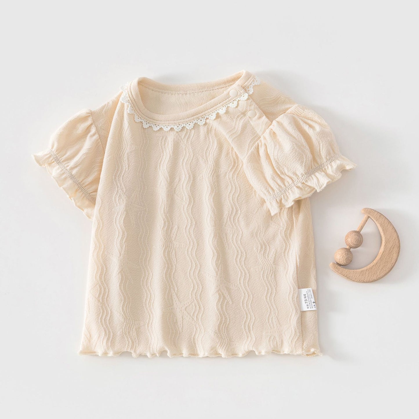 Elastic Casual Thin Clothing Western Style Children's T-shirt
